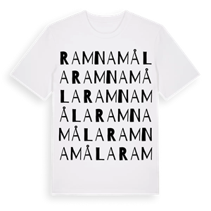 Ramnamåla ordlek t-shirt – ekologisk bomull t-shirt från Pinshirt