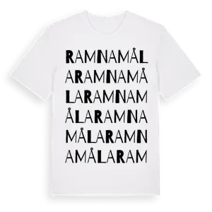 Ramnamåla ordlek t-shirt – ekologisk bomull t-shirt från Pinshirt