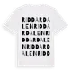 White t-shirt med Riddardalen ordlek t-shirt