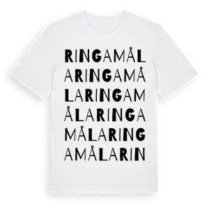 Ringamåla ordlek t-shirt – ekologisk bomull t-shirt från Pinshirt