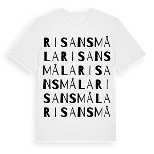 Risansmåla ordlek t-shirt – ekologisk bomull t-shirt från Pinshirt