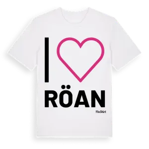 Jag älskar Röan t-shirt stort tryck – ekologisk bomull t-shirt från Pinshirt