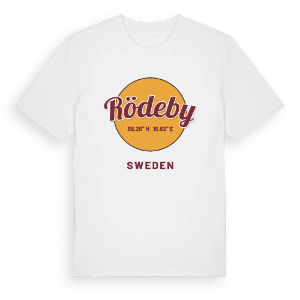 Rödeby cirkel t-shirt – ekologisk bomull t-shirt från Pinshirt