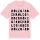 Pink Cotton t-shirt med Rökegården ordlek t-shirt