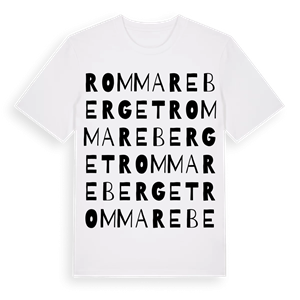 Rommareberget ordlek t-shirt – ekologisk bomull t-shirt från Pinshirt
