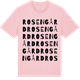 Pink Cotton t-shirt med Rosengård ordlek t-shirt