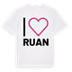 White t-shirt med Jag älskar Ruan t-shirt stort tryck