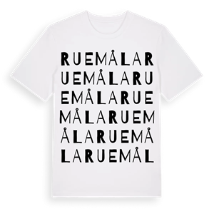 Ruemåla ordlek t-shirt – ekologisk bomull t-shirt från Pinshirt