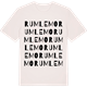Vintage White t-shirt med Rumlemo ordlek t-shirt