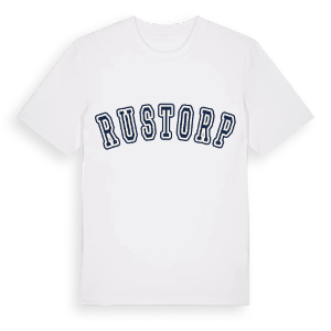 Rustorp college t-shirt – ekologisk bomull t-shirt från Pinshirt
