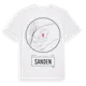 White t-shirt med Sanden t-shirt