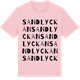 Pink Cotton t-shirt med Sandlyckan ordlek t-shirt