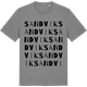 Mid Heather Gray t-shirt med Sandvik ordlek t-shirt
