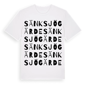 Sänksjögärde ordlek t-shirt – ekologisk bomull t-shirt från Pinshirt