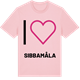 Pink Cotton t-shirt med Jag älskar Sibbamåla t-shirt stort tryck