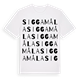 White t-shirt med Siggamåla ordlek t-shirt