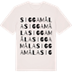 Vintage White t-shirt med Siggamåla ordlek t-shirt