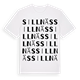 White t-shirt med Sillnäs ordlek t-shirt