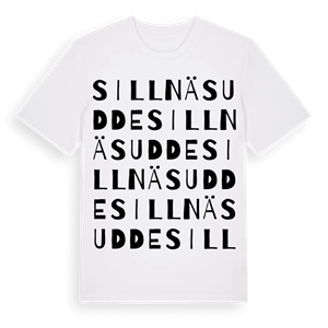 Sillnäsudde ordlek t-shirt – ekologisk bomull t-shirt från Pinshirt