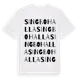 White t-shirt med Singbohalla ordlek t-shirt