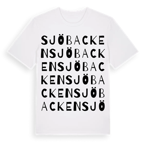 Sjöbacken ordlek t-shirt – ekologisk bomull t-shirt från Pinshirt