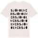 Vintage White t-shirt med Sjöholmen ordlek t-shirt
