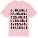 Pink Cotton t-shirt med Sjökroken ordlek t-shirt