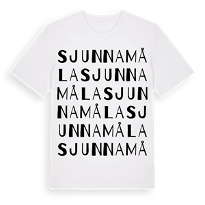 Sjunnamåla ordlek t-shirt – ekologisk bomull t-shirt från Pinshirt