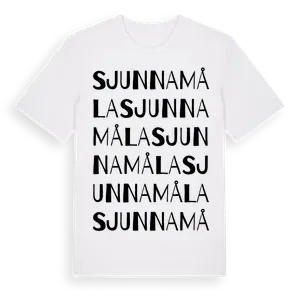 Sjunnamåla ordlek t-shirt – ekologisk bomull t-shirt från Pinshirt