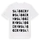 White t-shirt med Skäggeryd ordlek t-shirt
