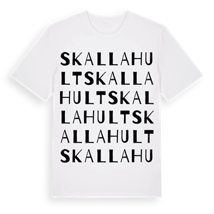Skallahult ordlek t-shirt – ekologisk bomull t-shirt från Pinshirt