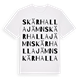 White t-shirt med Skärhallajämn ordlek t-shirt
