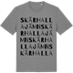 Mid Heather Gray t-shirt med Skärhallajämn ordlek t-shirt