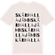 Vintage White t-shirt med Skärhallajämn ordlek t-shirt