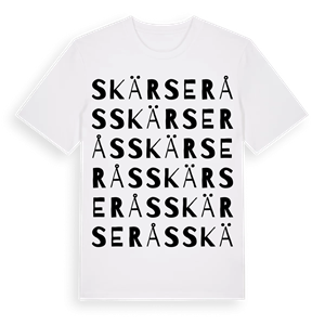 Skärserås ordlek t-shirt – ekologisk bomull t-shirt från Pinshirt