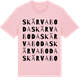 Pink Cotton t-shirt med Skärvaboda ordlek t-shirt