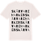 Vintage White t-shirt med Skärvaremarken ordlek t-shirt