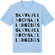 Blue Soul t-shirt med Skavkulla och Skillingenäs ordlek t-shirt
