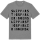 Mid Heather Gray t-shirt med Skepparstigsparkeringen ordlek t-shirt