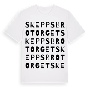 Skeppsbrotorget ordlek t-shirt – ekologisk bomull t-shirt från Pinshirt