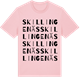 Pink Cotton t-shirt med Skillingenäs ordlek t-shirt