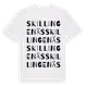 White t-shirt med Skillingenäs ordlek t-shirt