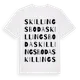 White t-shirt med Skillingsboda ordlek t-shirt