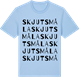 Blue Soul t-shirt med Skjutsmåla ordlek t-shirt