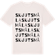 Vintage White t-shirt med Skjutsmåla ordlek t-shirt