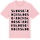 Pink Cotton t-shirt med Skogsgården ordlek t-shirt
