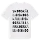 White t-shirt med Skogskällan ordlek t-shirt