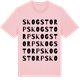Pink Cotton t-shirt med Skogstorp ordlek t-shirt