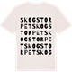 Vintage White t-shirt med Skogstorpet ordlek t-shirt