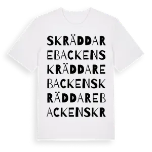 Skräddarebacken ordlek t-shirt – ekologisk bomull t-shirt från Pinshirt